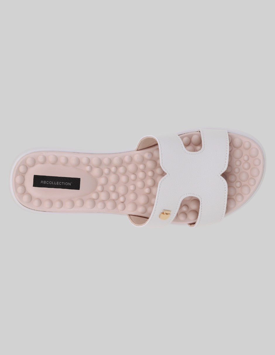 Sandalias con plataforma Comfy en Piel vegana – Blanco