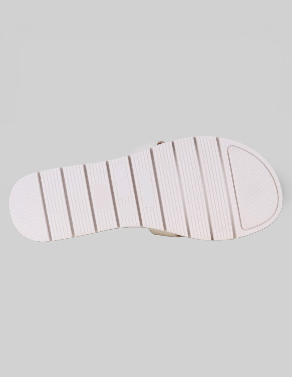 Sandalias con plataforma Comfy en Piel vegana – Blanco