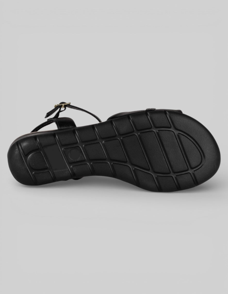 Sandalias con plataforma Comfy en Piel vegana – Negro