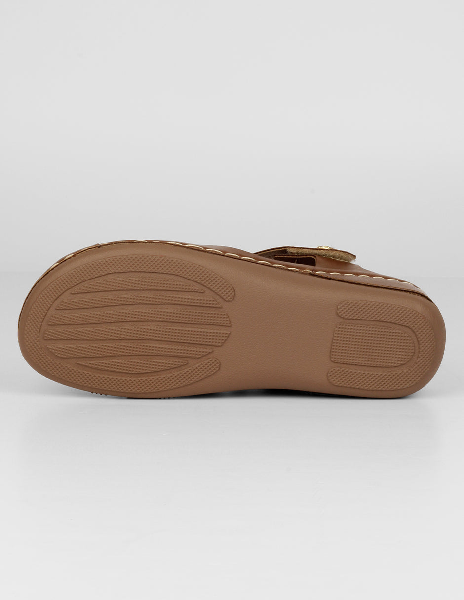 Sandalias con plataforma Gina en Piel vegana – Café