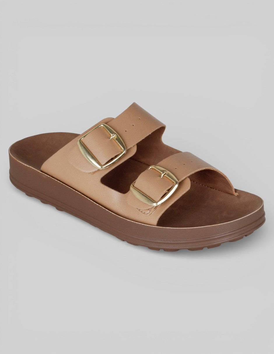 Sandalias con plataforma Yuri en Piel vegana – Beige