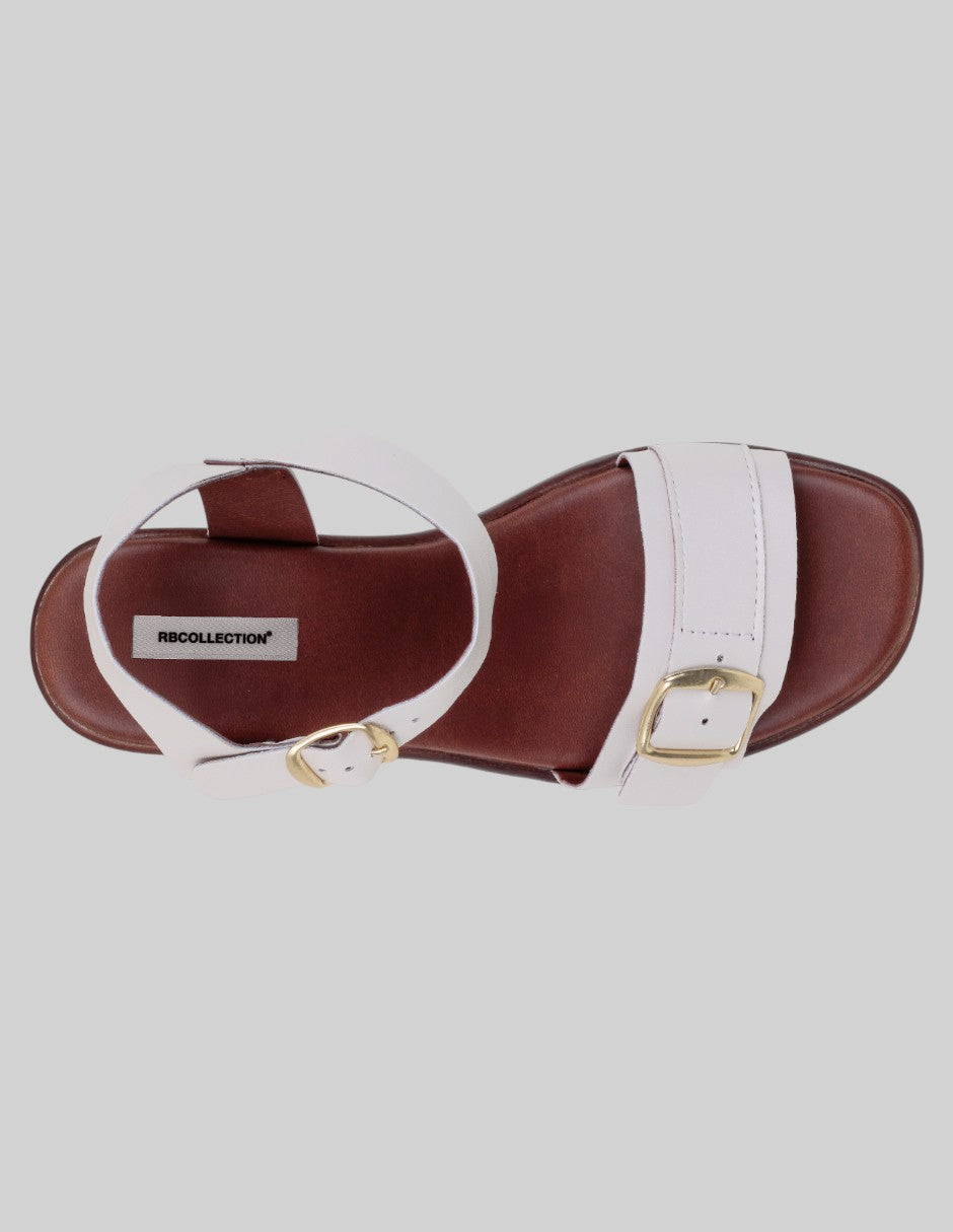 Sandalias con plataforma Steps en Piel vegana – Blanco