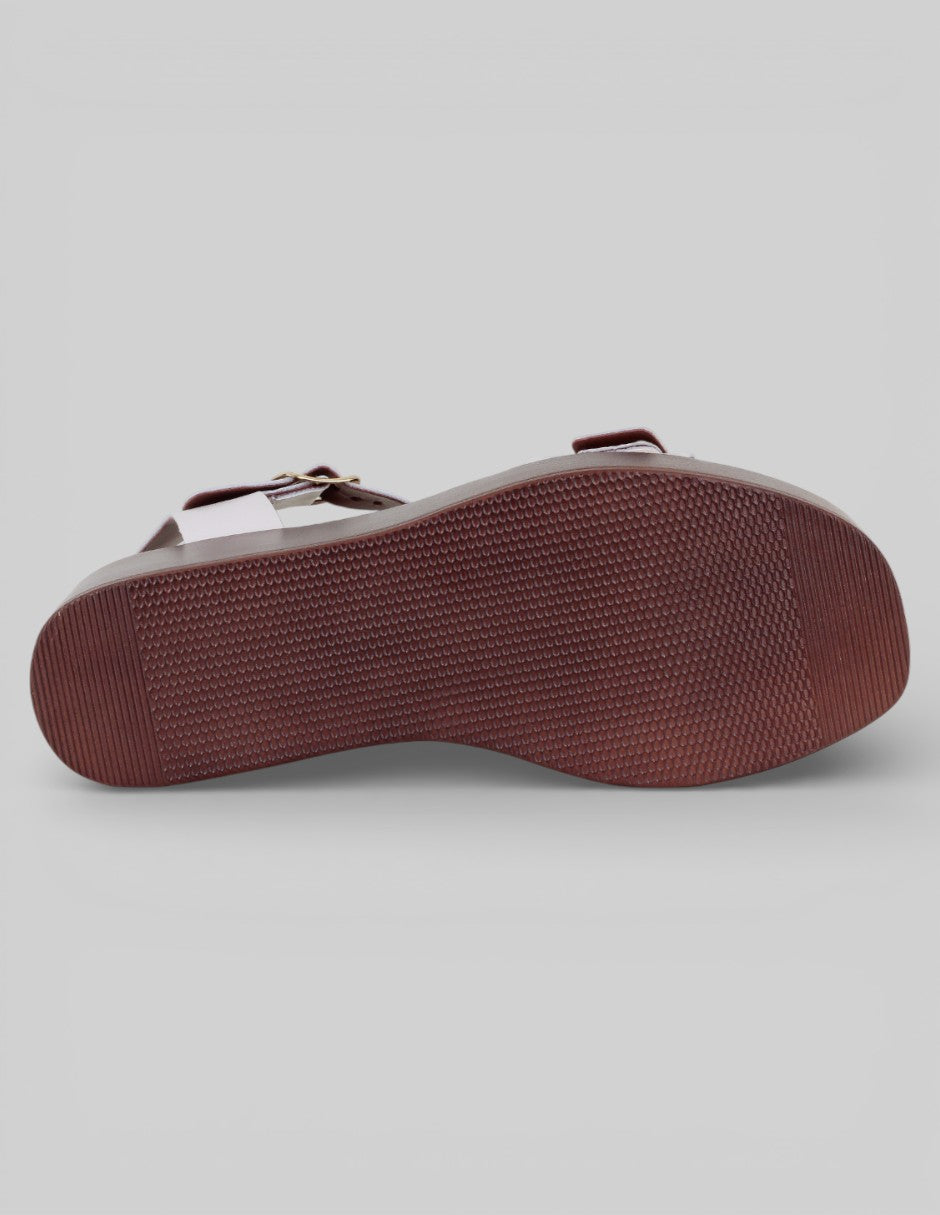 Sandalias con plataforma Steps en Piel vegana – Blanco
