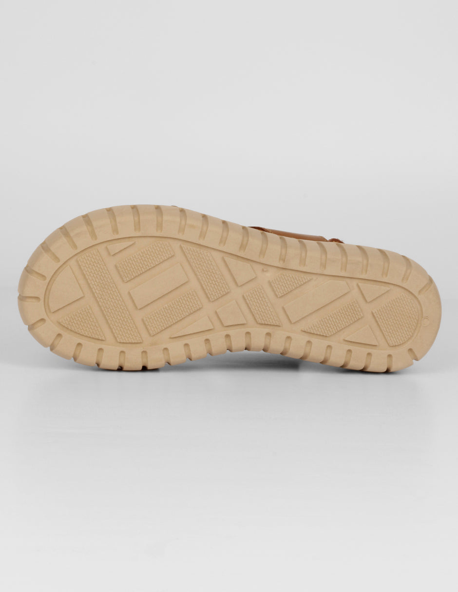 Sandalias con plataforma Steps en Piel vegana – Café