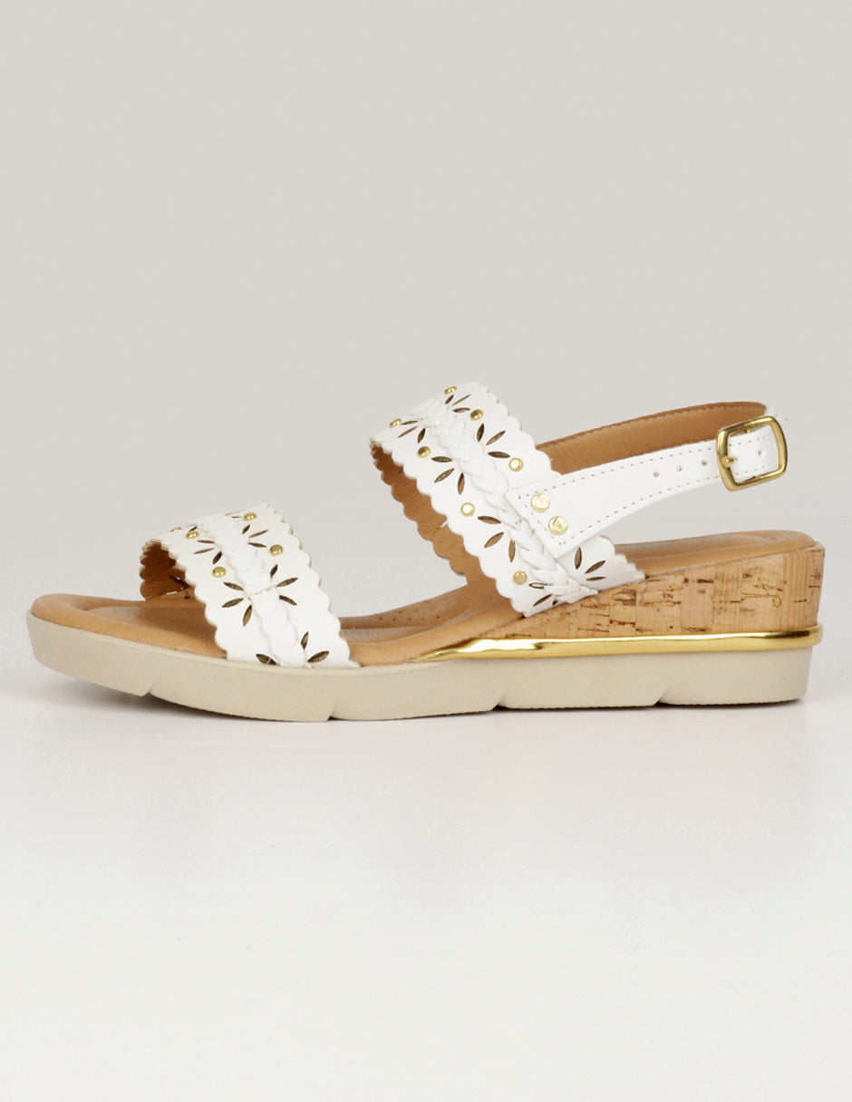 Sandalias con plataforma Exterior Piel vegana Color Blanco Para Mujer De RBCOLLECTION