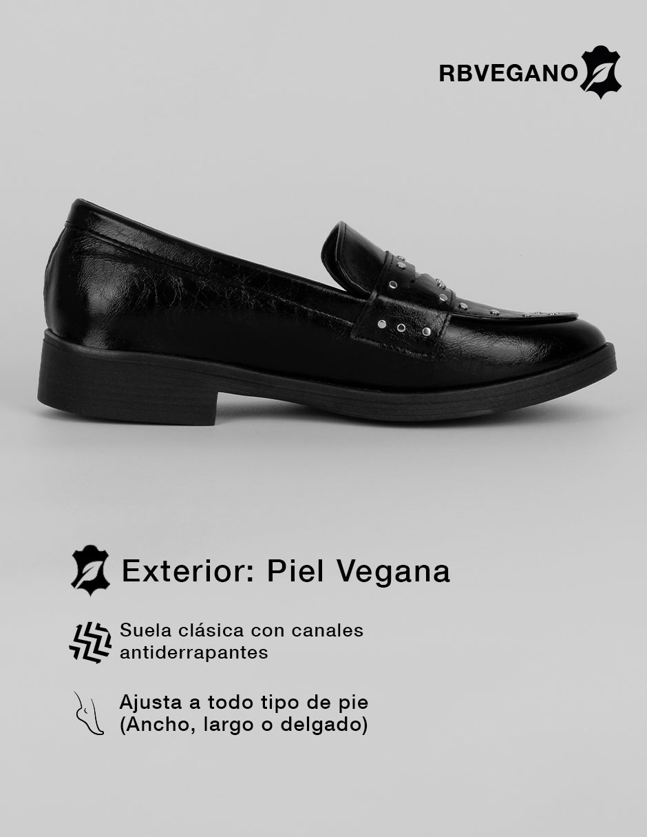 Mocasines Classy en Piel vegana – Negro