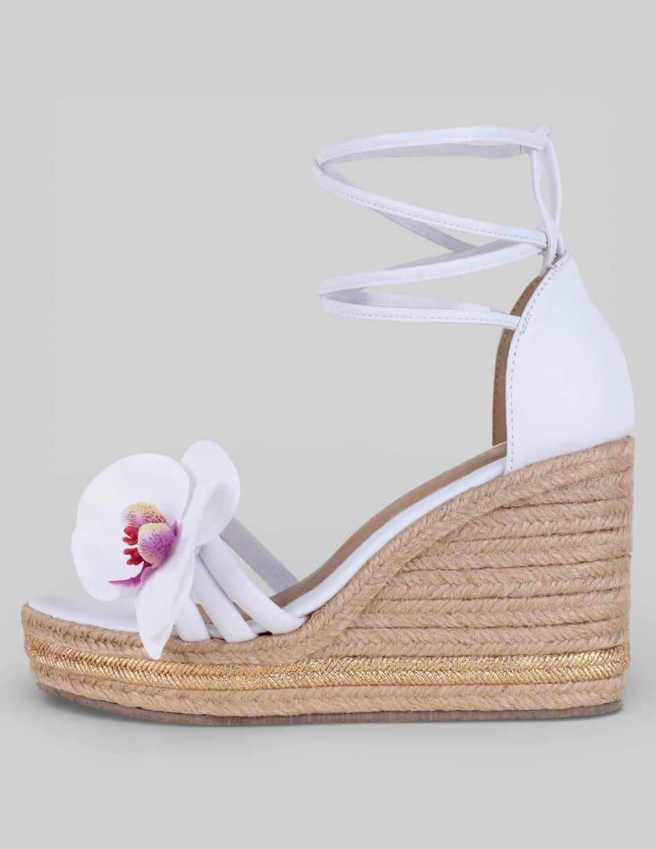Sandalias con plataforma Exterior Piel vegana Color Blanco Para Mujer De RBCOLLECTION