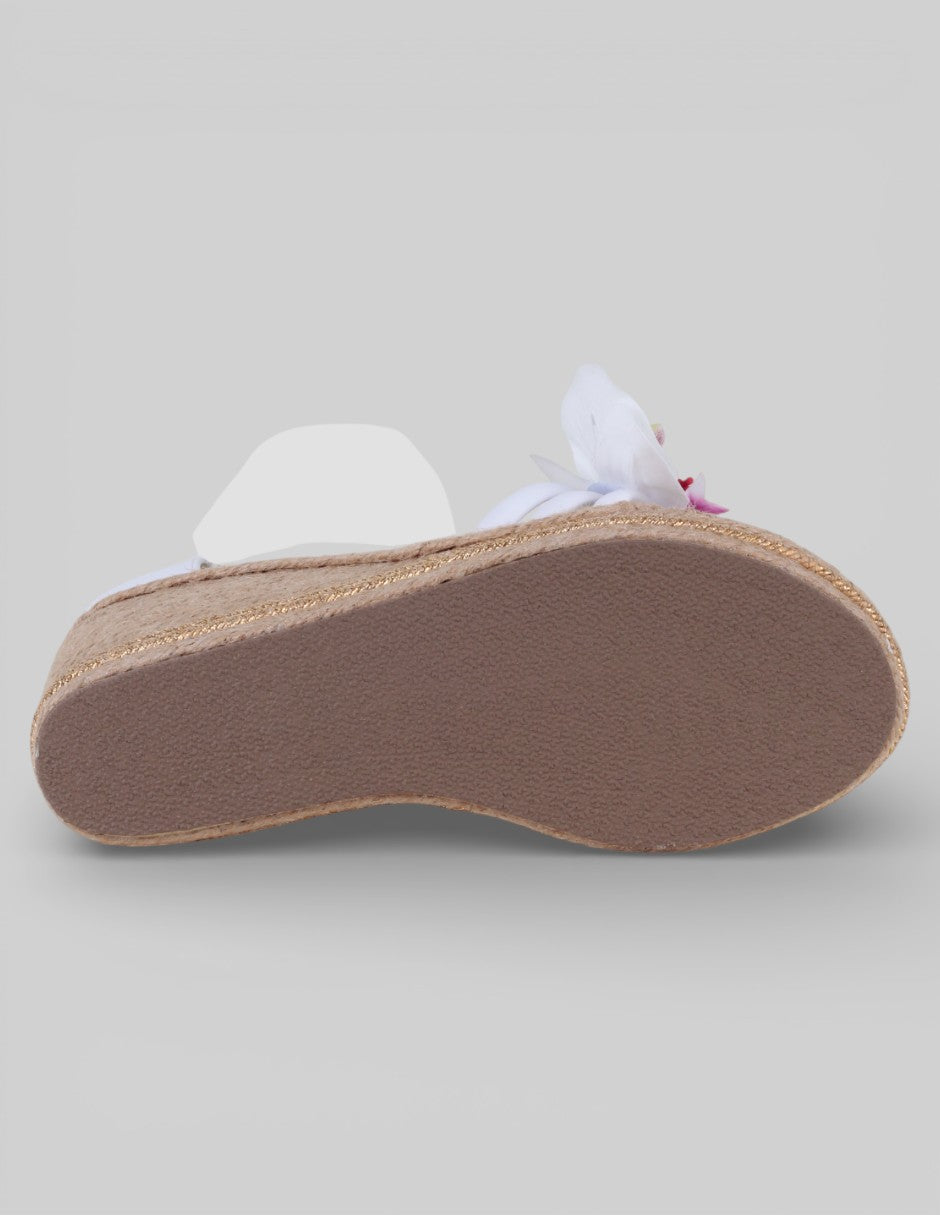 Sandalias con plataforma Naia en Piel vegana – Blanco