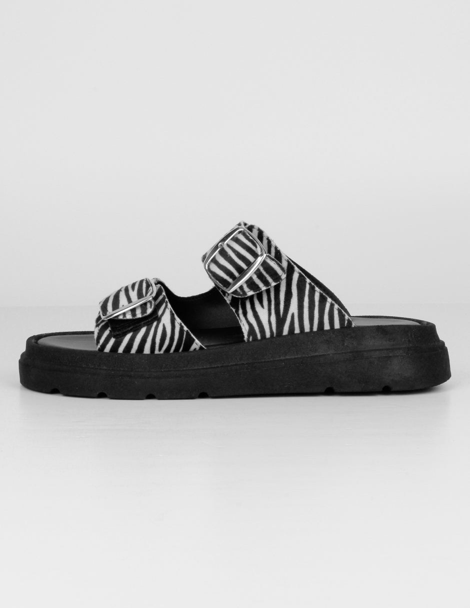 Sandalias de piso Exterior Textil Color Negro Para Mujer De RBCOLLECTION