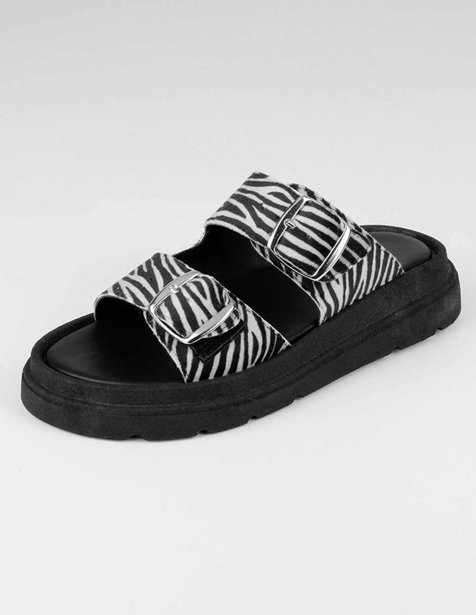 Sandalias de piso Birt en Textil – Negro
