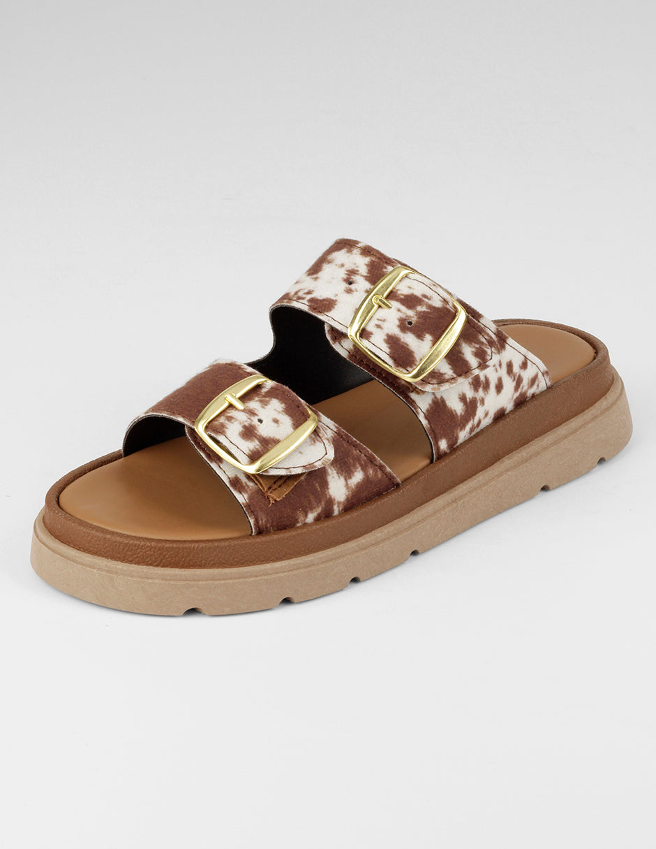 Sandalias de piso Birt en Textil – Café