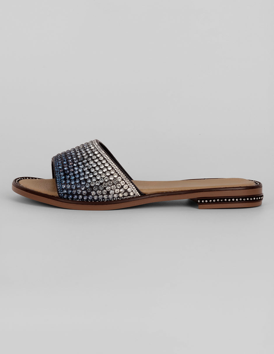 Sandalias de piso Exterior Sintético Color Azul Para Mujer De RBCOLLECTION