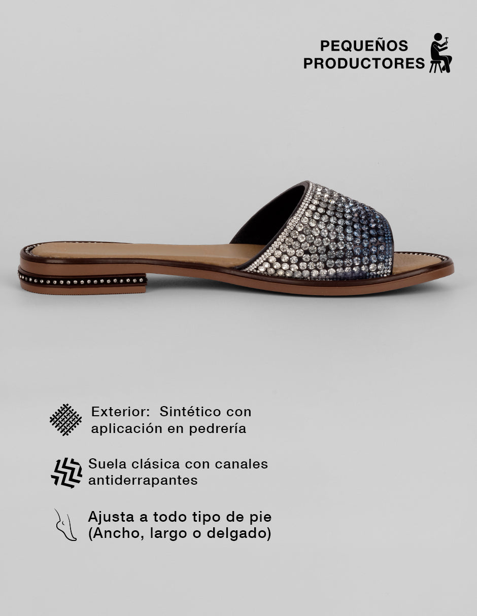 Sandalias de piso Soft en Sintético – Azul