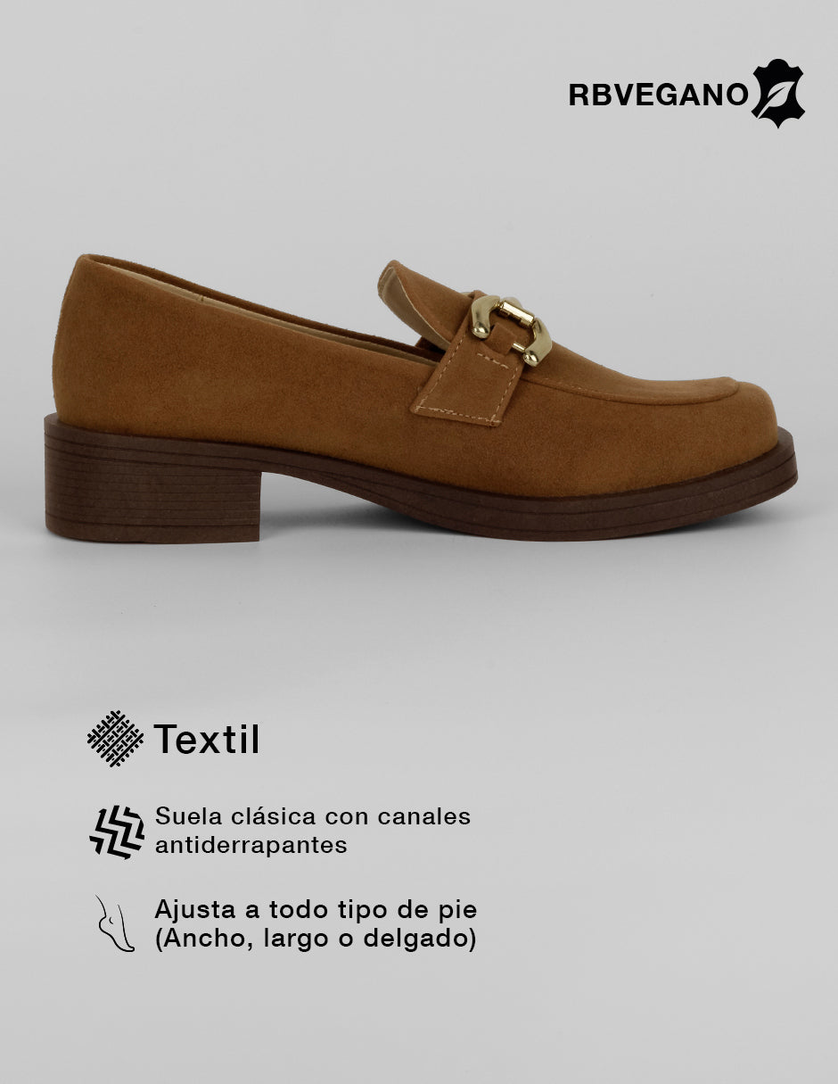 Mocasines Classy en Textil – Café