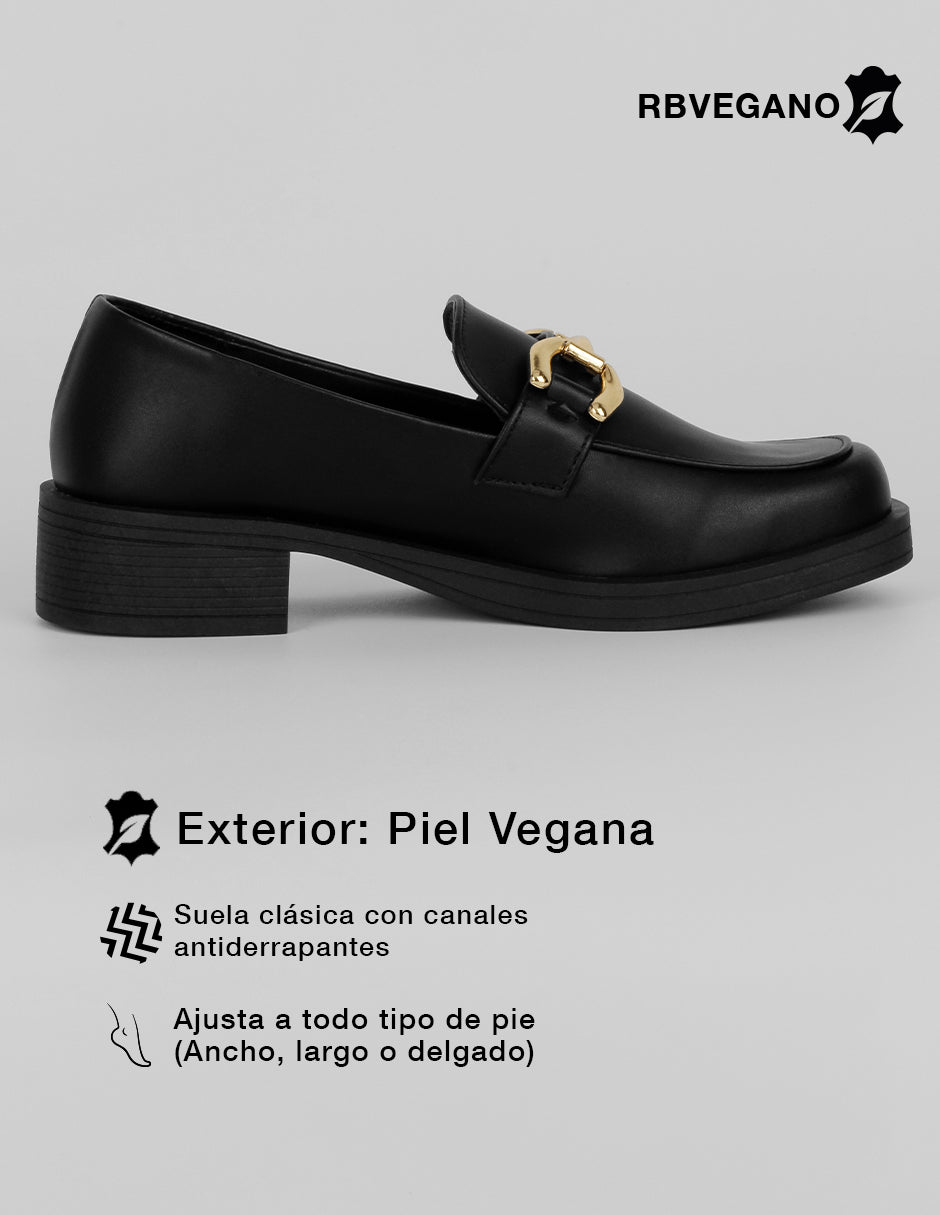 Mocasines Classy en Piel vegana – Negro