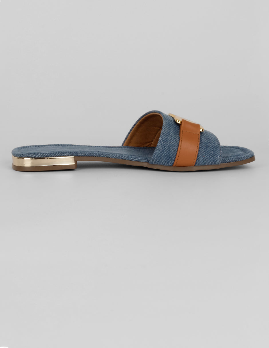 Sandalias de piso Soft en Textil – Azul