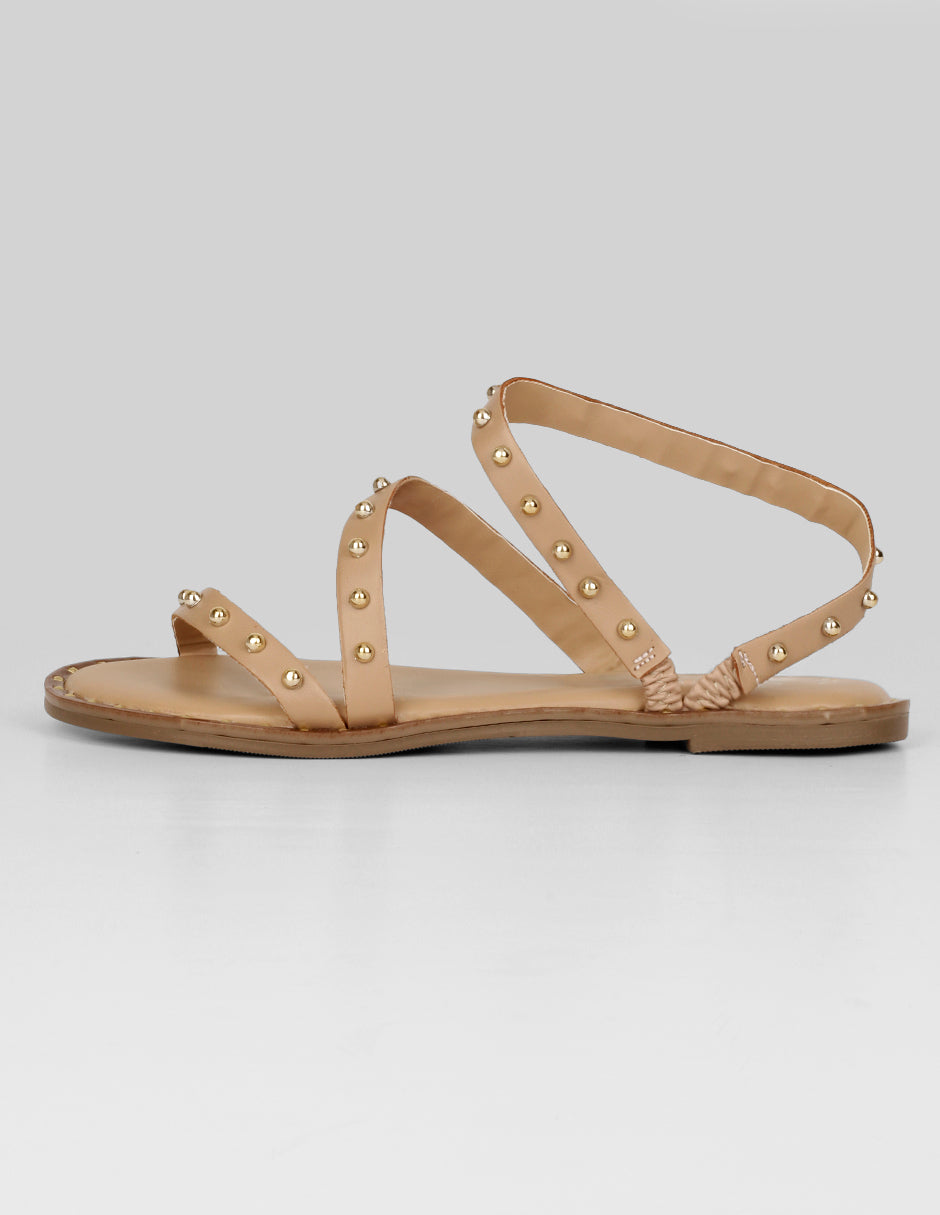 Sandalias de piso Exterior Sintético Color Beige Para Mujer De RBCOLLECTION