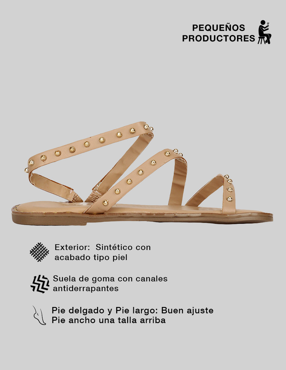 Sandalias de piso Birt en Sintético – Beige
