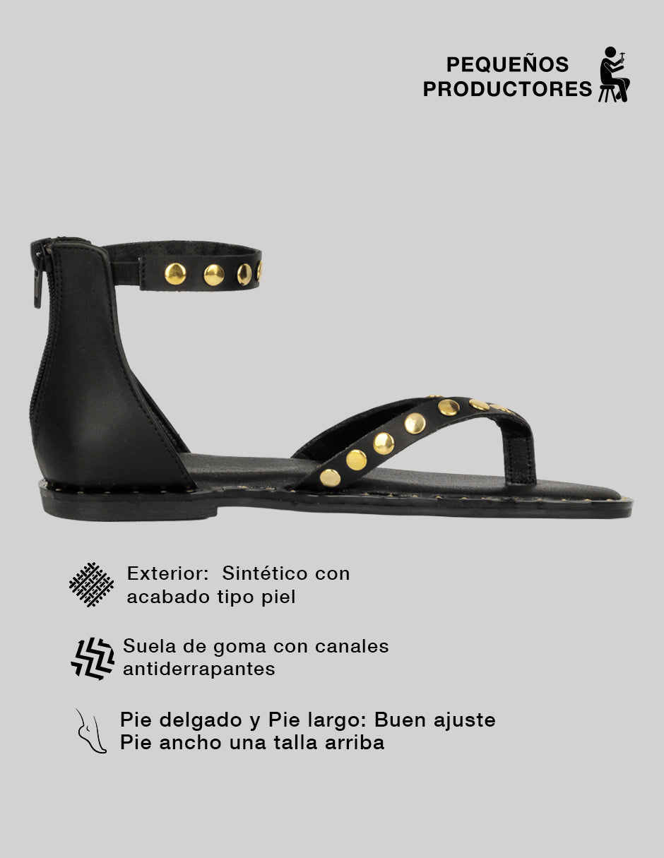 Sandalias de piso Birt en Sintético – Negro
