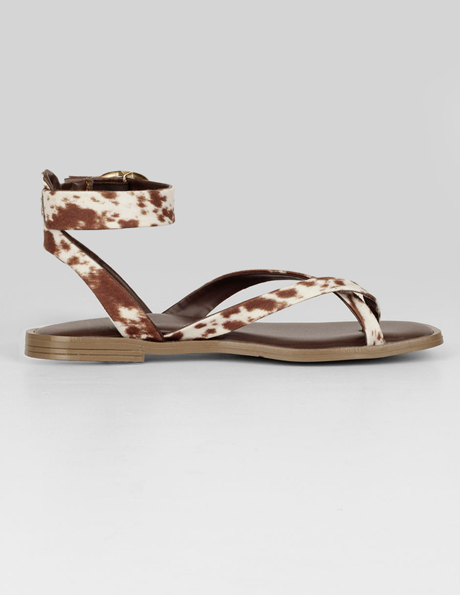 Sandalias de piso Soft en Textil – Café