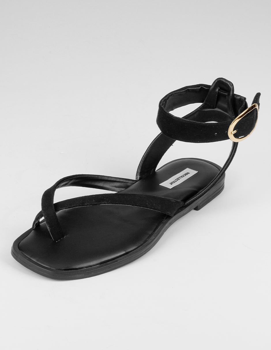 Sandalias de piso Soft en Textil – Negro
