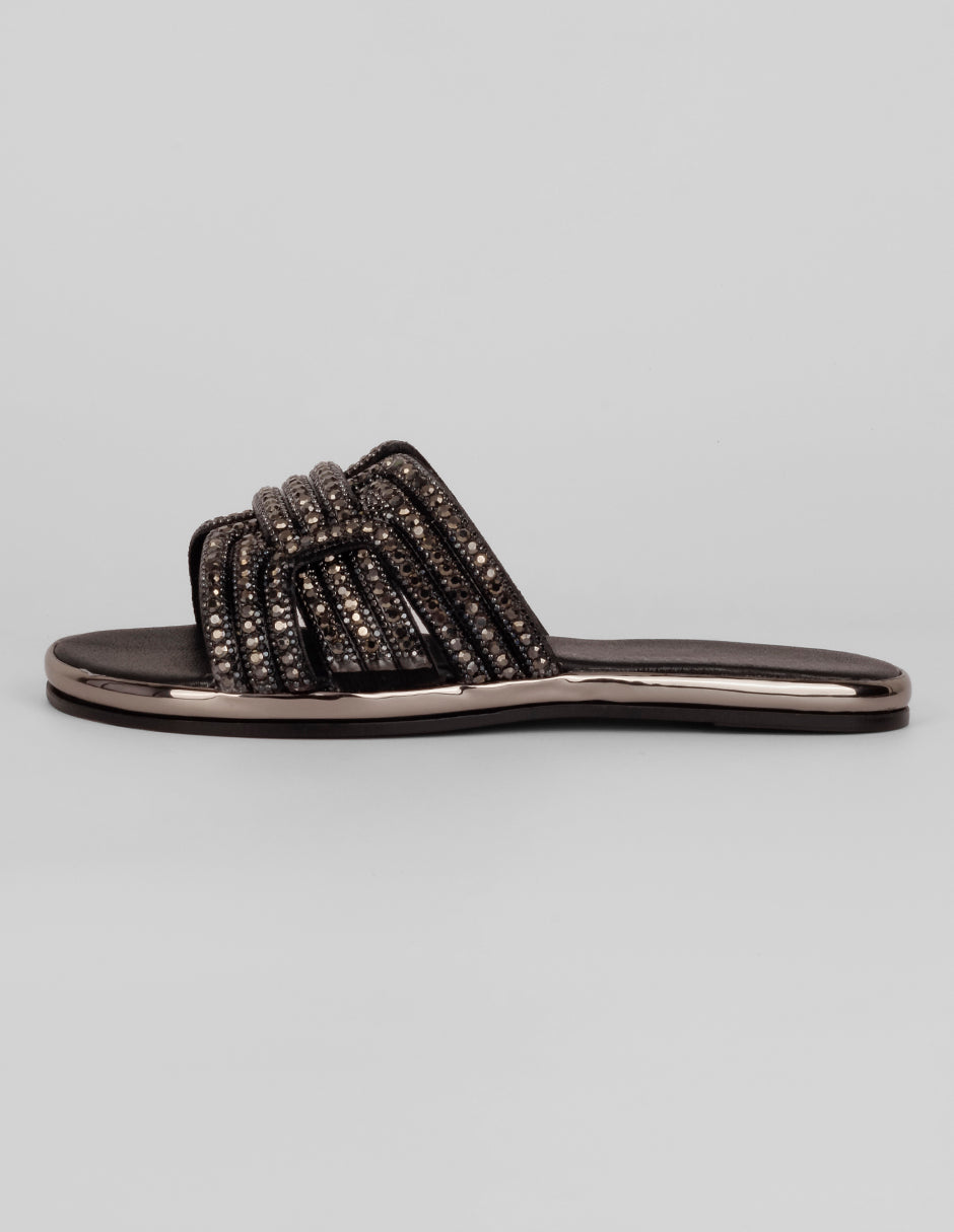 Sandalias de piso Exterior Sintético Color Negro Para Mujer De RBCOLLECTION