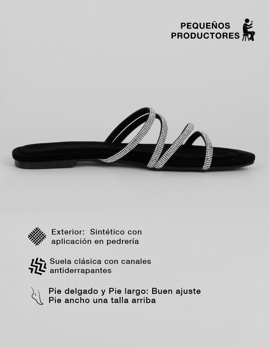 Sandalias de piso Soft en Sintético – Negro