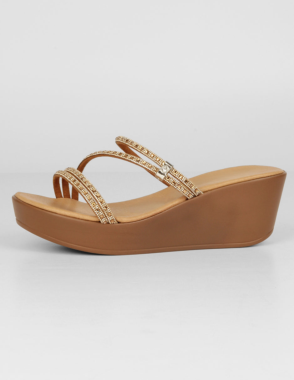 Sandalias con plataforma Exterior Sintético Color Café Para Mujer De RBCOLLECTION