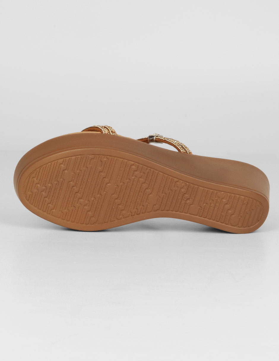 Sandalias con plataforma Naia en Sintético – Café