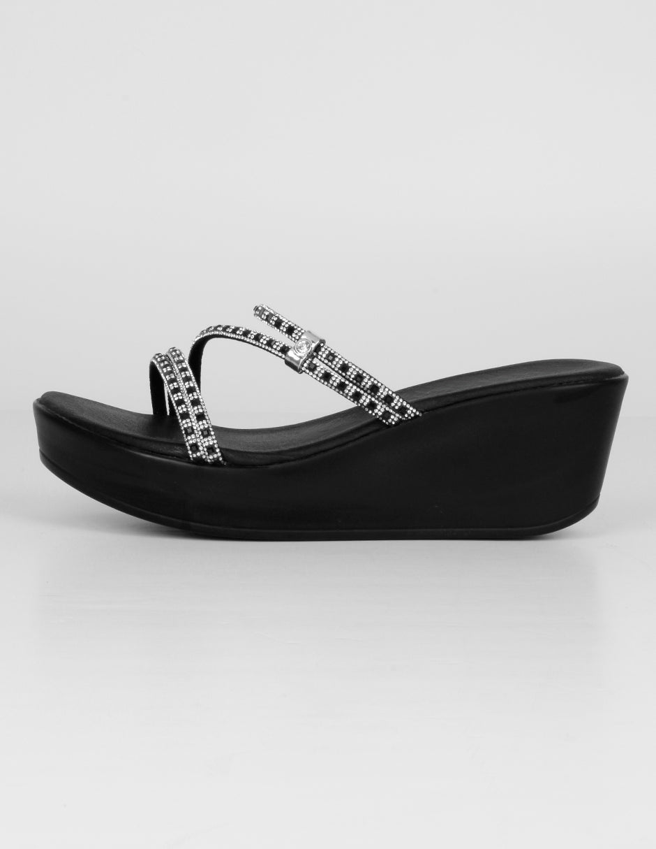 Sandalias con plataforma Exterior Sintético Color Negro Para Mujer De RBCOLLECTION