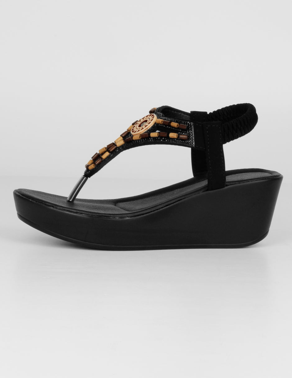 Sandalias con plataforma Exterior Sintético Color Negro Para Mujer De RBCOLLECTION