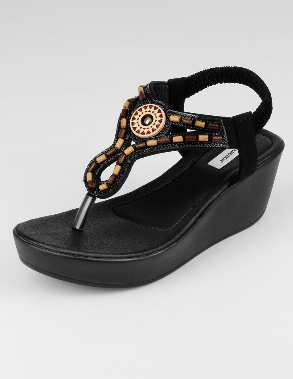 Sandalias con plataforma Naia en Sintético – Negro