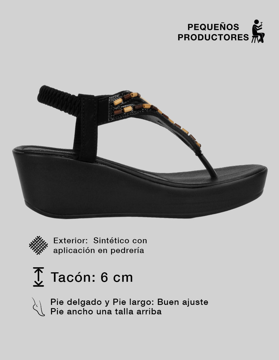 Sandalias con plataforma Naia en Sintético – Negro