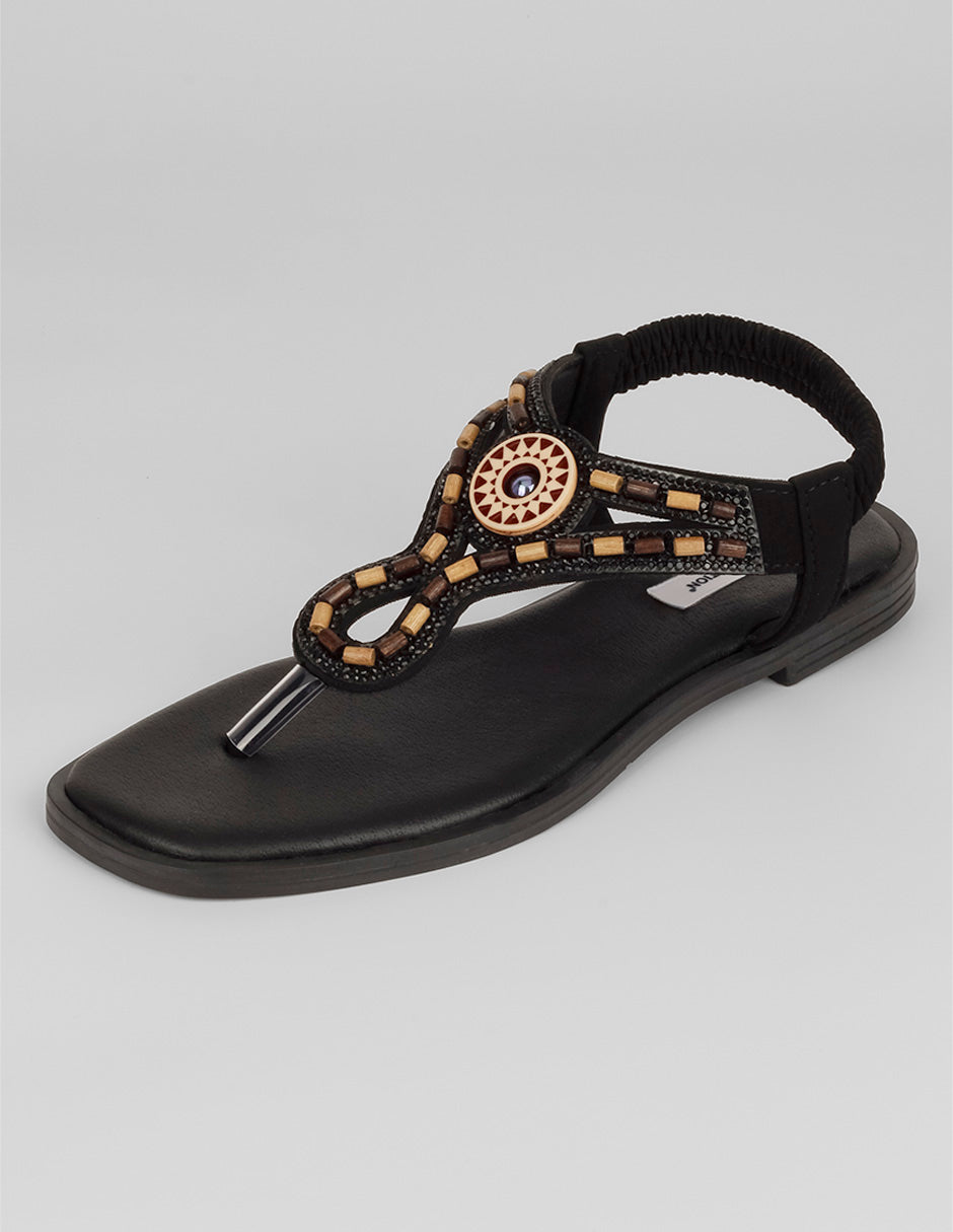 Sandalias de piso Ave en Piel vegana – Negro