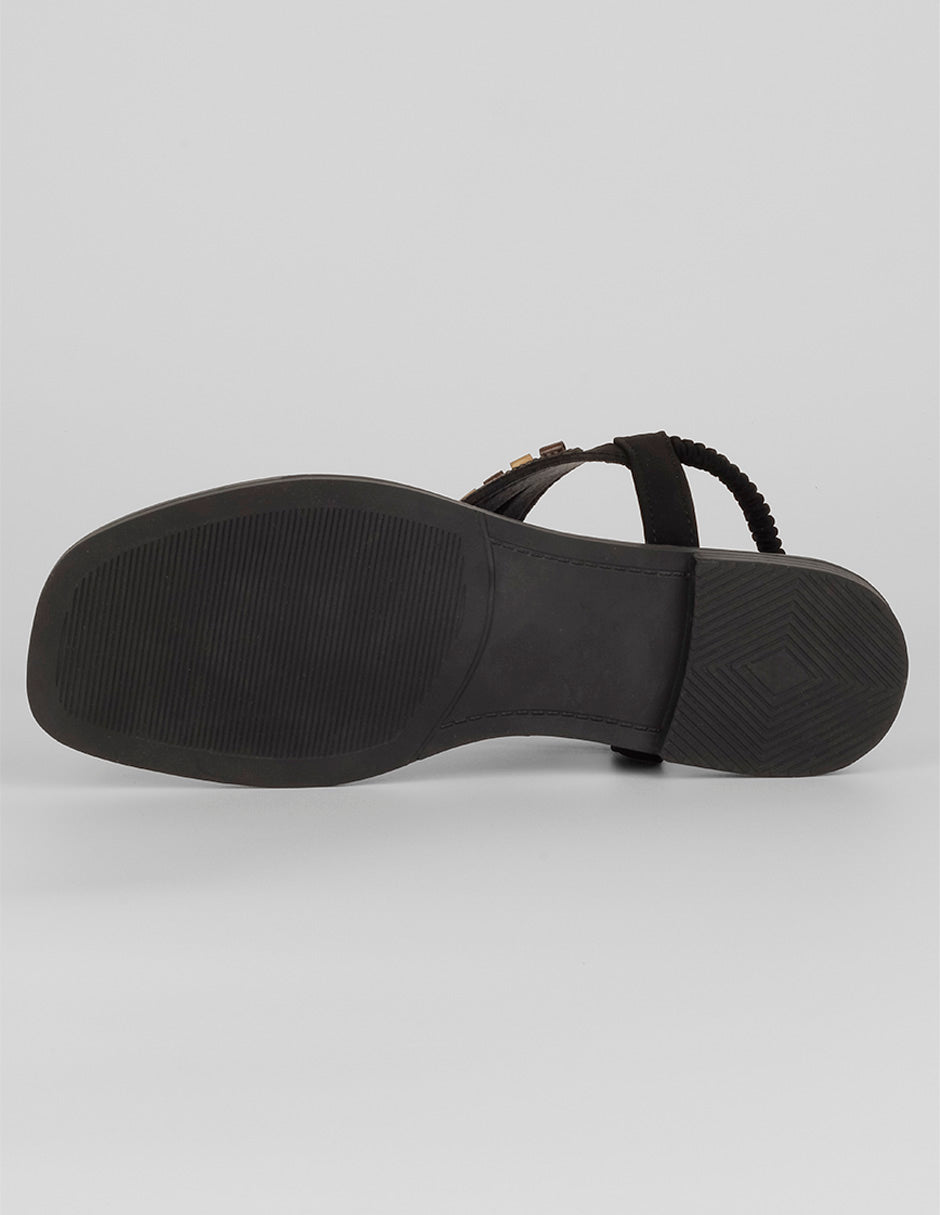 Sandalias de piso Ave en Piel vegana – Negro