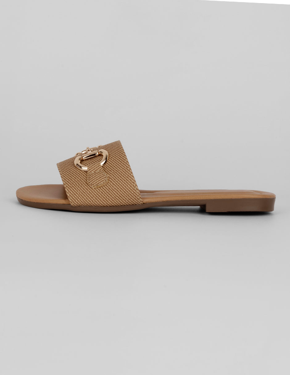 Sandalias de piso Exterior Sintético Color Café Para Mujer De RBBASICS