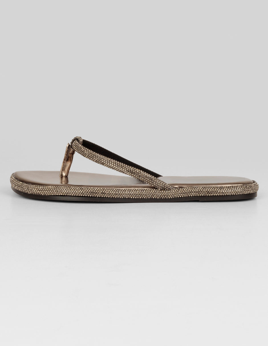 Sandalias de piso Exterior Sintético Color Plata Para Mujer De RBCOLLECTION