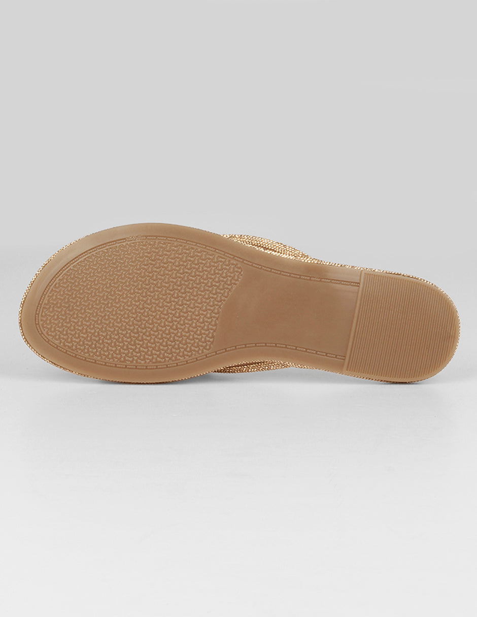 Sandalias de piso Soft en Sintético – Dorado