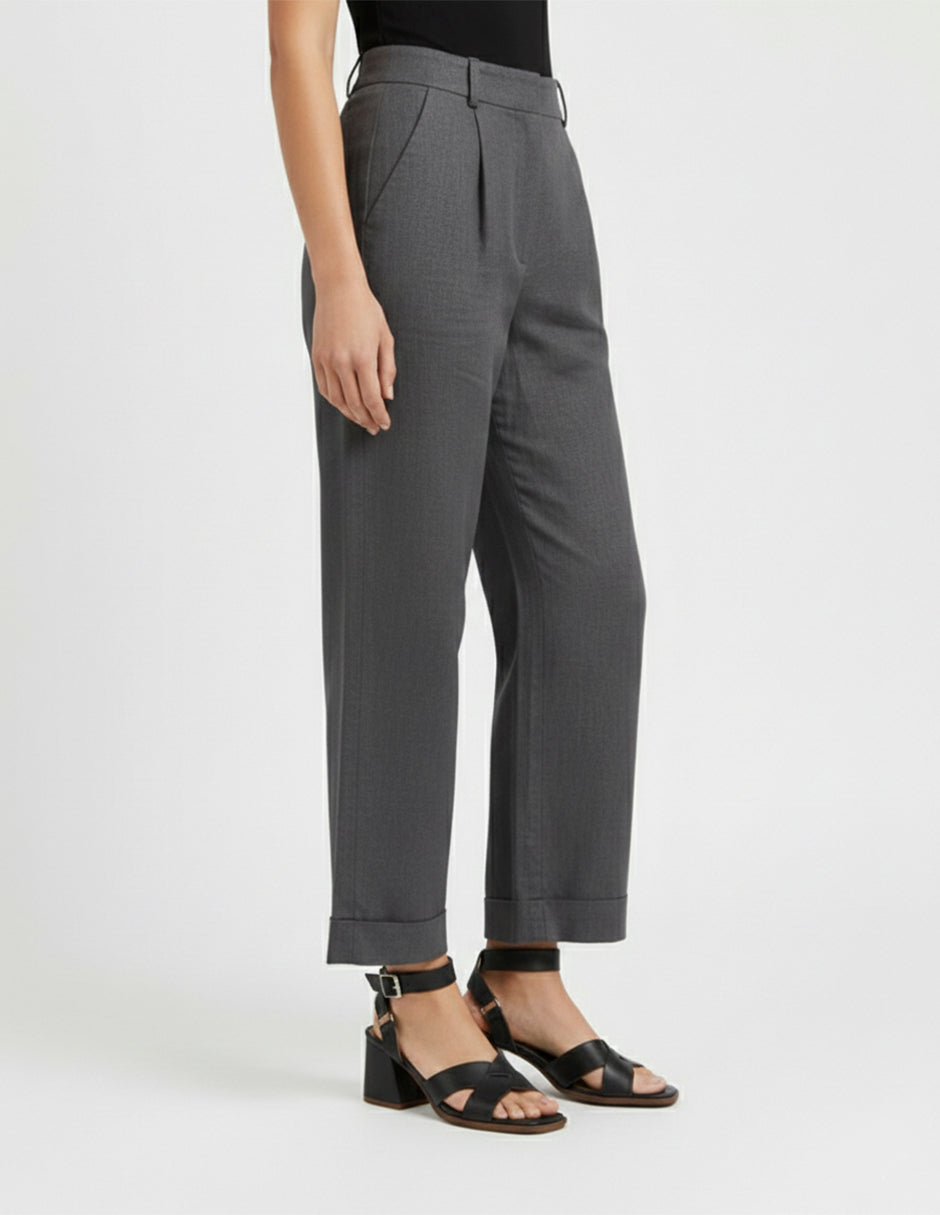 Sandalia con tacón Rice en Piel vegana – Negro