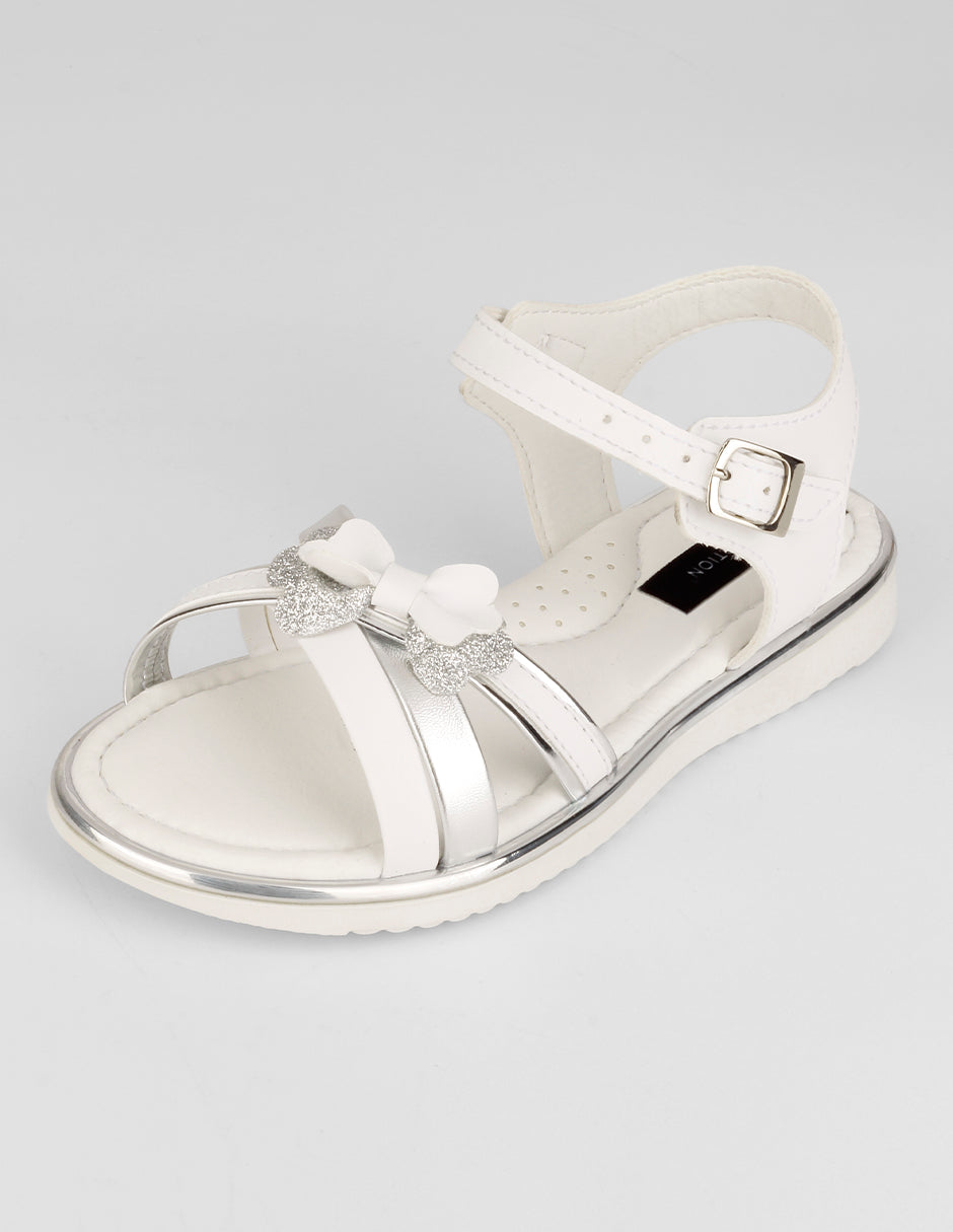 Sandalias Kids en Piel vegana – Blanco