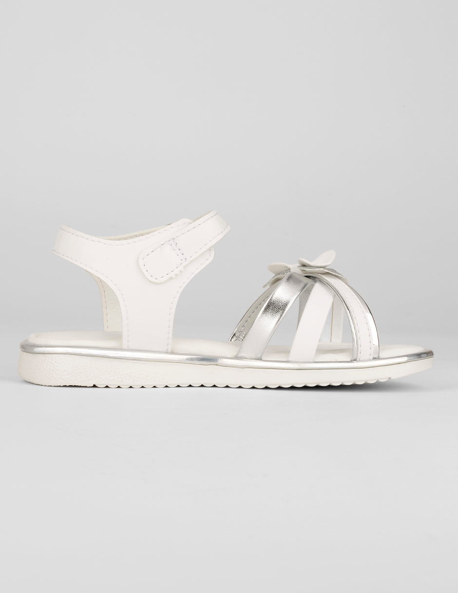 Sandalias Kids en Piel vegana – Blanco