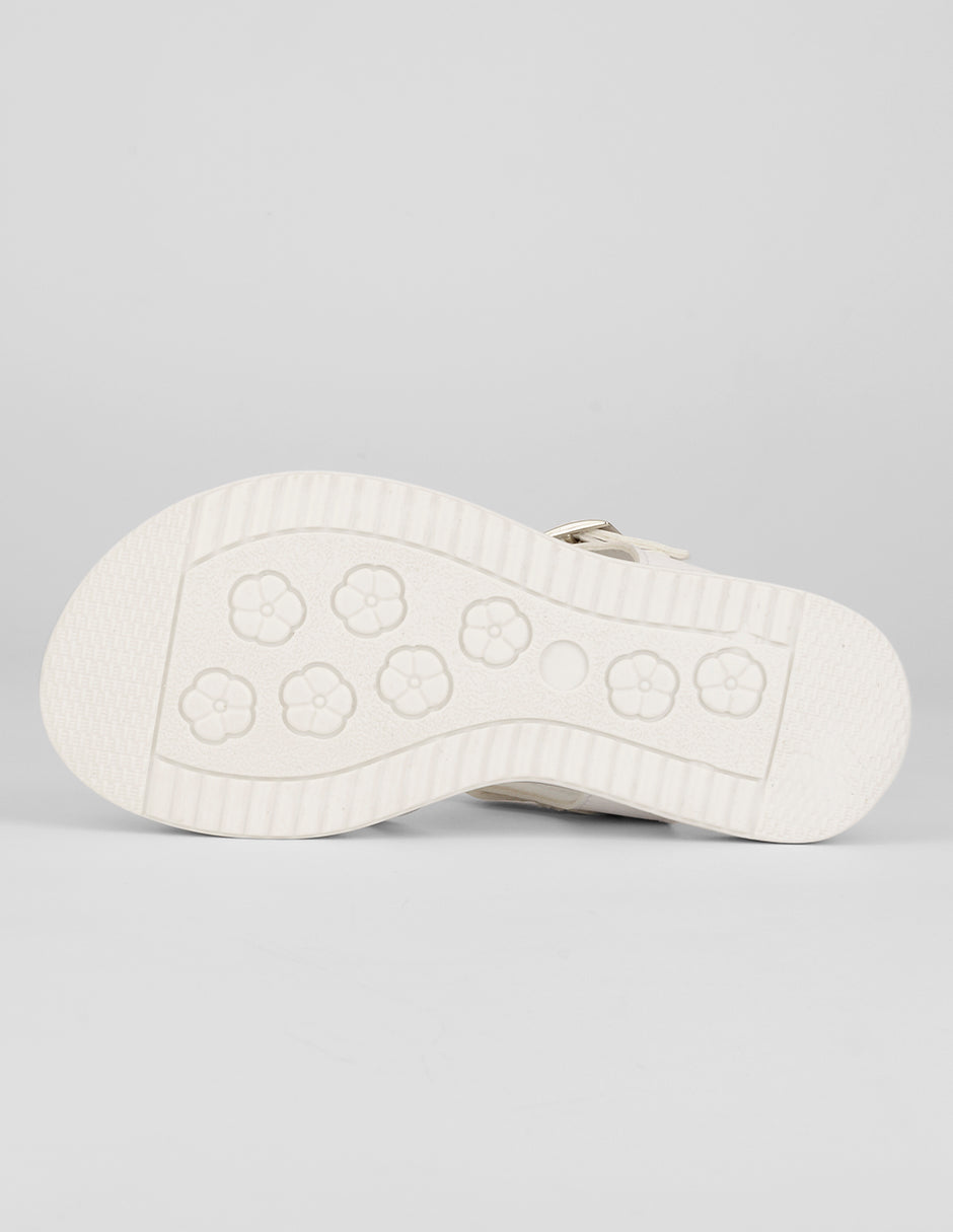 Sandalias Kids en Piel vegana – Blanco