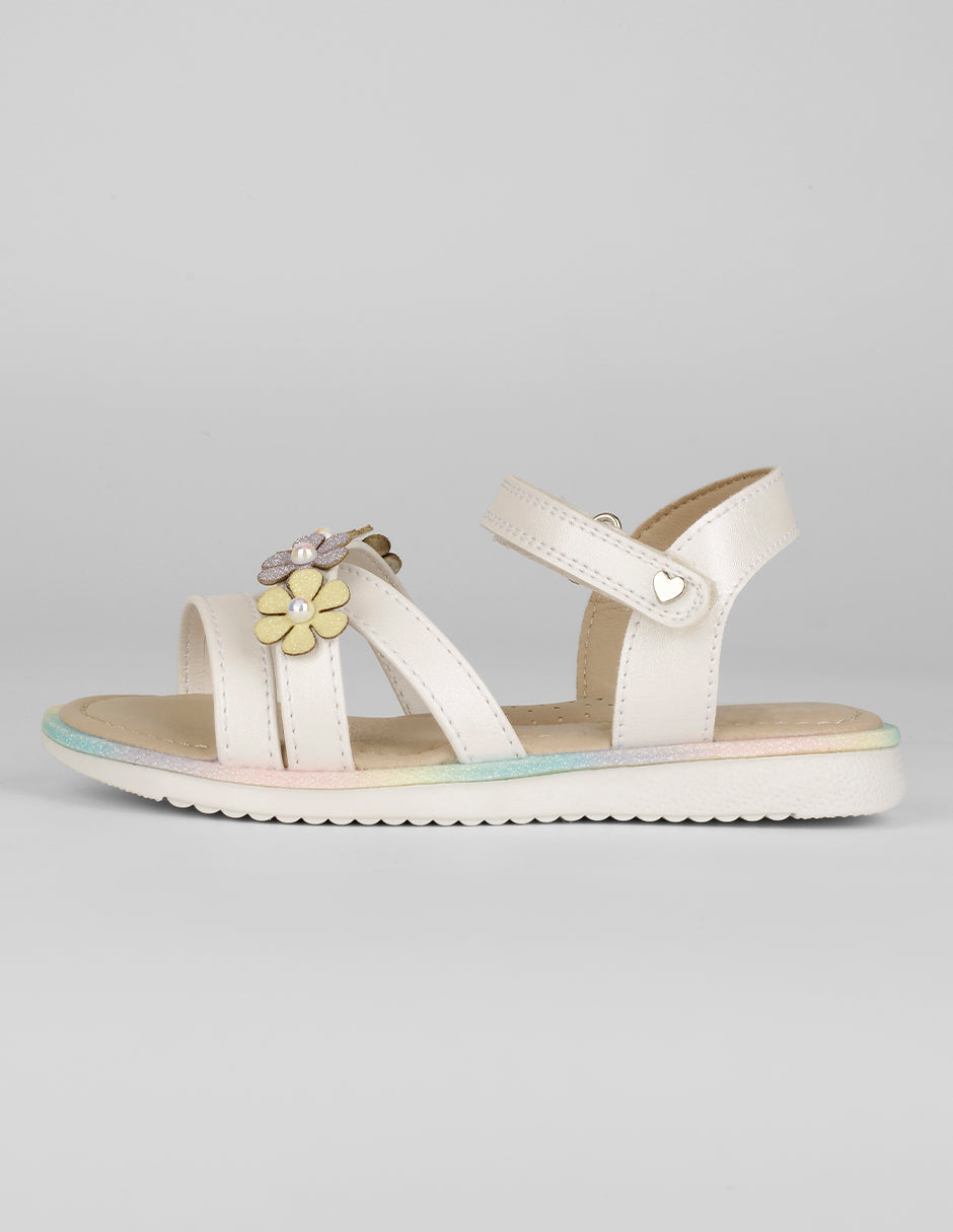 Sandalias Kids en Piel vegana – Blanco