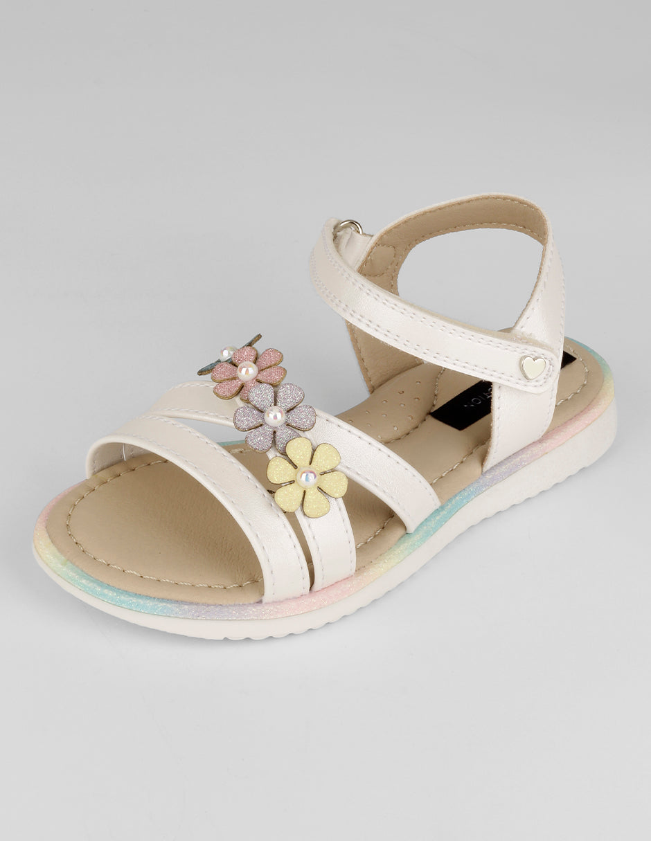 Sandalias Kids en Piel vegana – Blanco