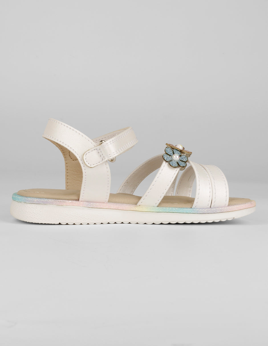 Sandalias Kids en Piel vegana – Blanco
