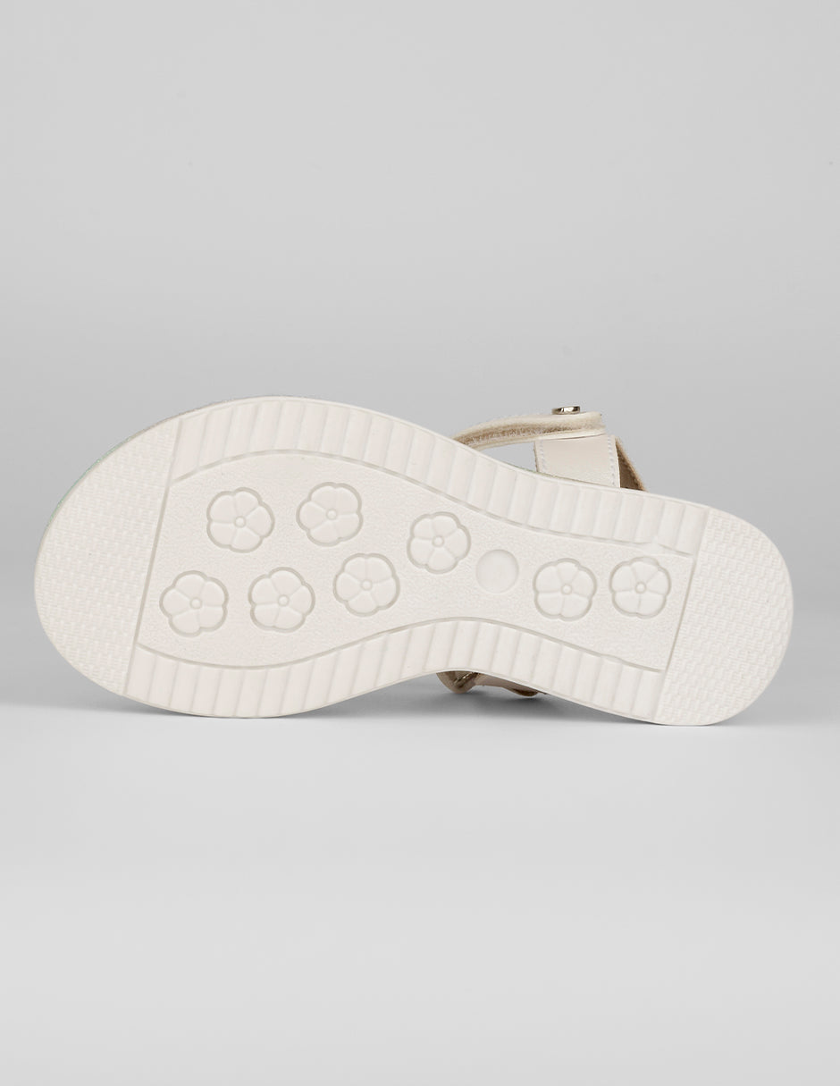 Sandalias Kids en Piel vegana – Blanco