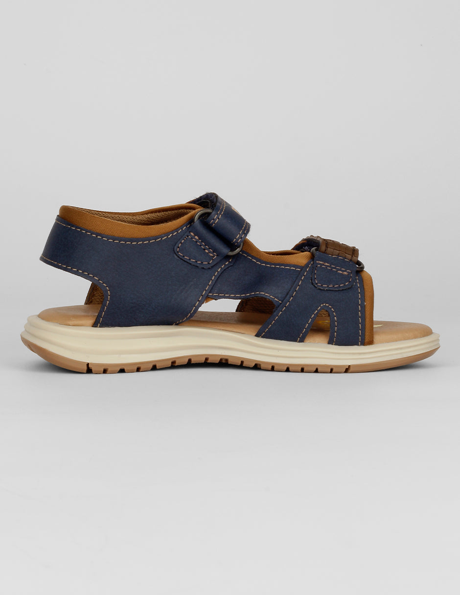 Sandalias Kids en Piel vegana – Azul