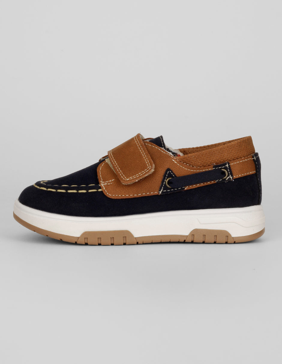 Mocasín Exterior Textil Color Azul Para Niño De RBCOLLECTION