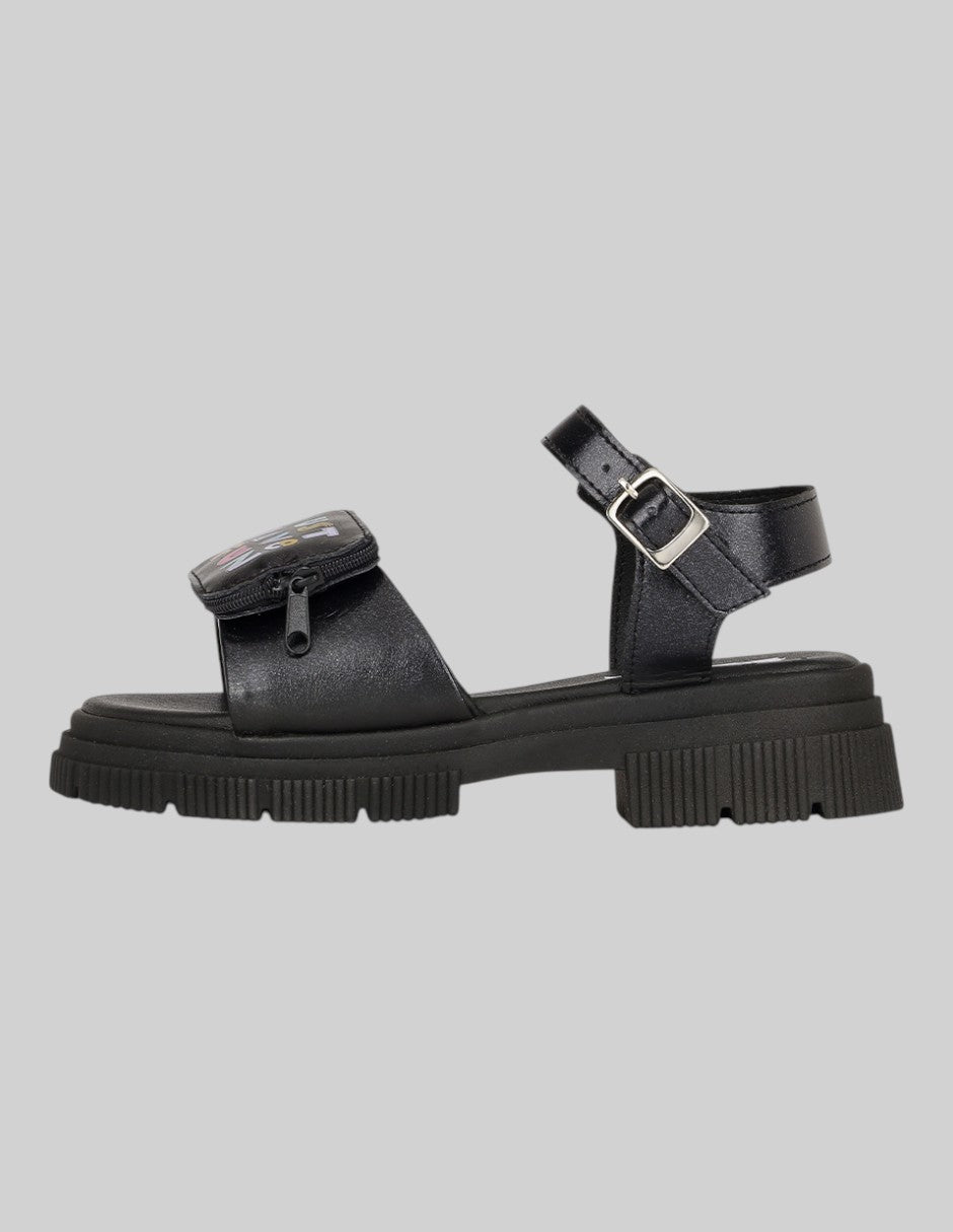 Sandalias Exterior Sintético Color Negro Para Niña De RBCOLLECTION