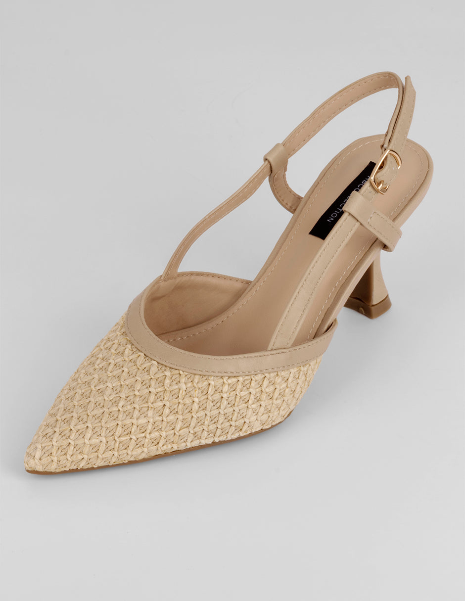 Zapatillas Slingback en Sintético – Beige
